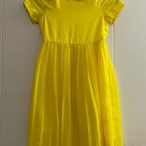 Bright Yellow Kids Dress
